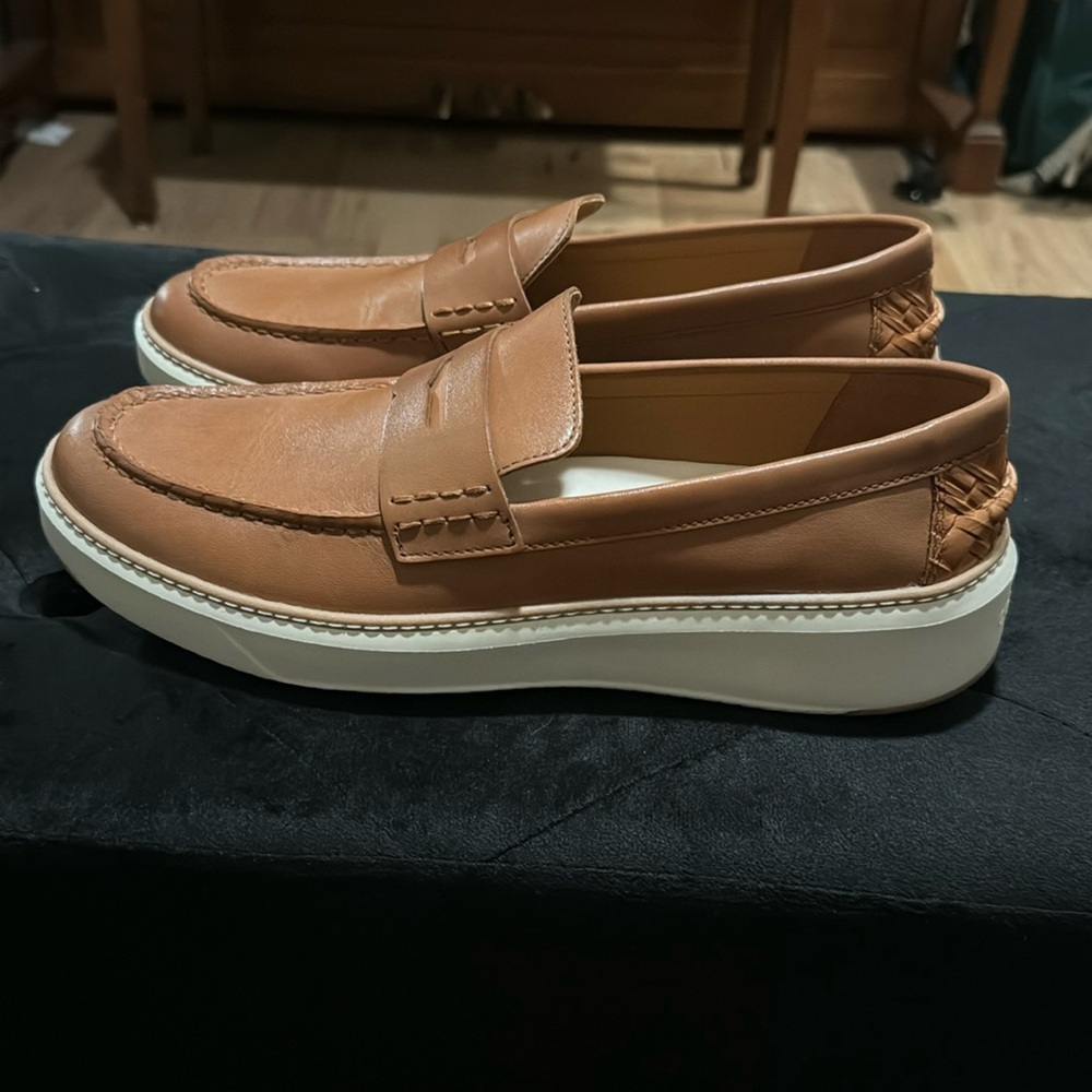 Cole Haan Grandpro Topspin Penny Loafer- dark tan- never worn